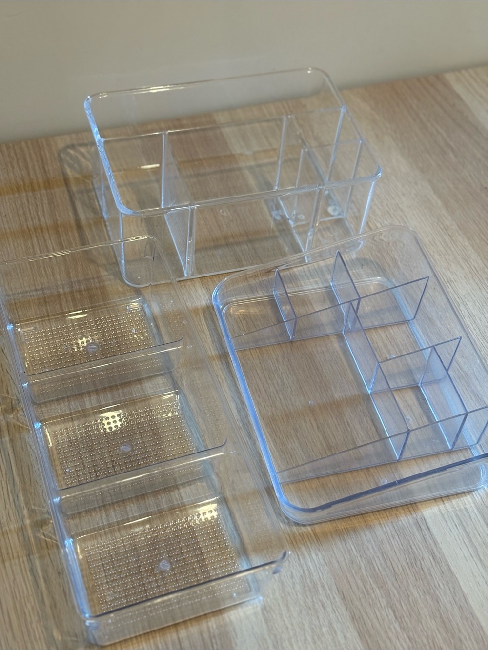 The Container Store Clear Acrylic Jewelry Drawer Organizers - Transparent Set